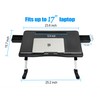 Bed Desk for Laptop, Adjustable Lap Desk with 2 Storage