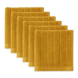 DII Basic Terry Collection - Juego de paños sólidos para Ventanas, 12 x 12 Pulgadas, zacate de limón, 6 Unidades
