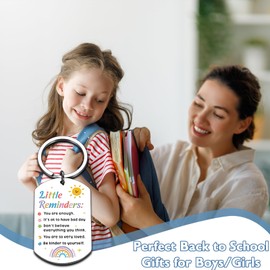 Inspiration Keychain Back to School Stuff Gifts Dorm Room Essentials for Guys Birthday Gifts for Teen Boys Girls Women Men Keychain You're Beautiful Handsome, Little Reminder You Are Enough Preschool