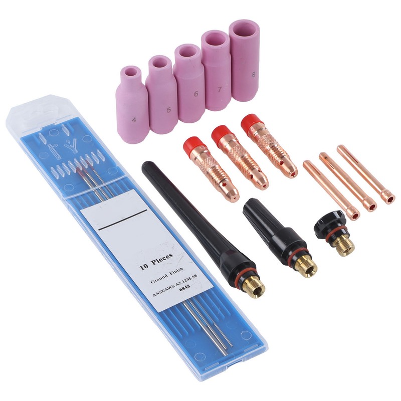17Pcs TIG Welding Set ABS Argon Arc Welding Torch Glass