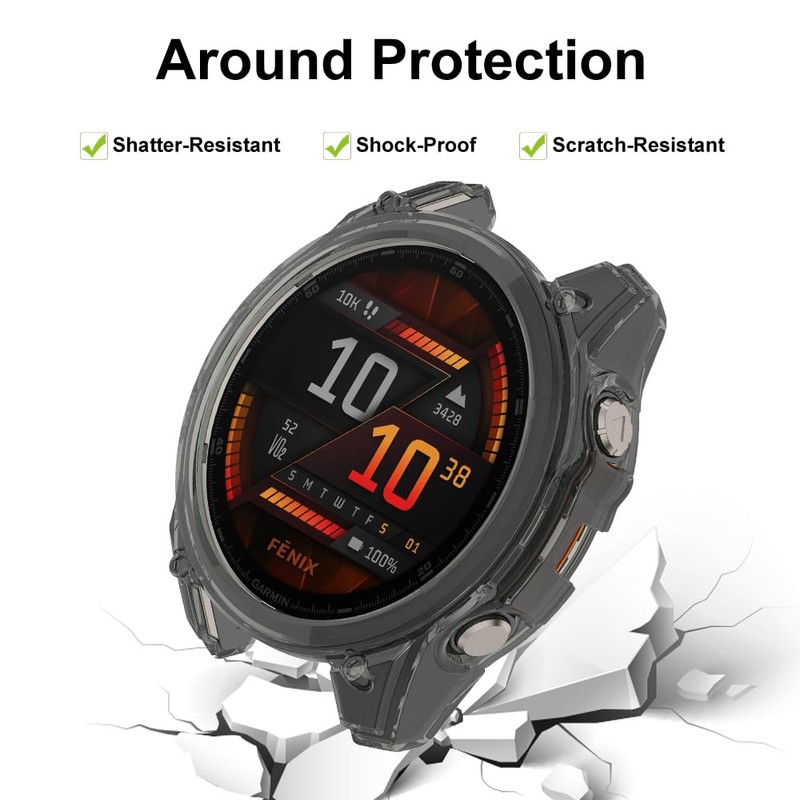 KeeFos Protective Case Compatible with Garmin Fenix 8 51mm, TPU