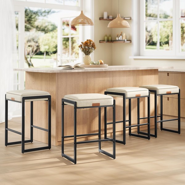 VASAGLE EKHO Collection - Bar Stools Set of 4, Counter