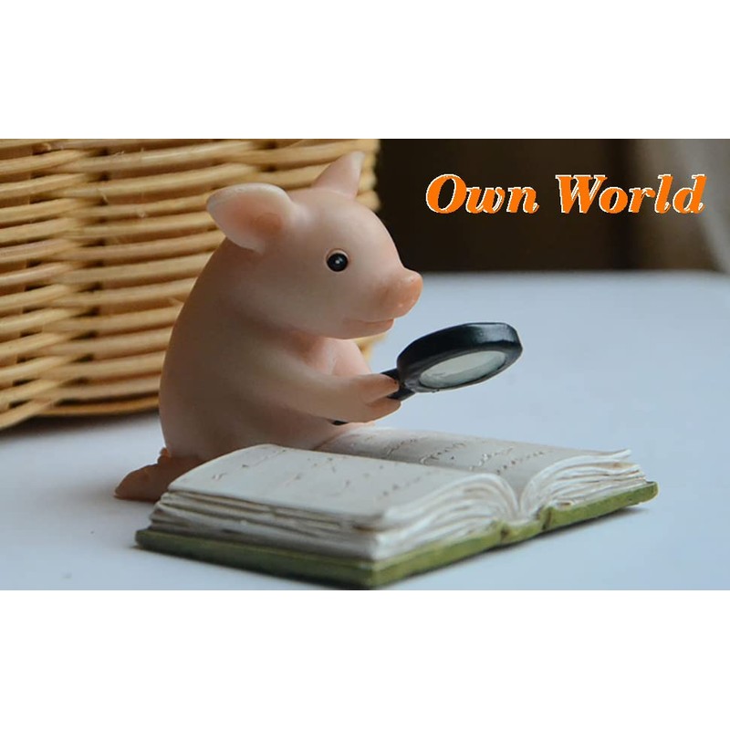 Gemmia Miniature Garden Fairy Book Lover Reading Figurines- Schoolbag Rabbit(Notice