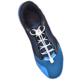 Bernit No Tie Laces - Reflective Elastic Laces with Quick Release - Quick Lacing System Kids - Adjustable Length 120 cm, white, 120 cm