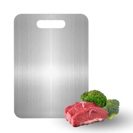 AMSY Titanium Cutting Board - Titanium Cutting Mat for Kitchen, Dishwasher Safe Metal Chopping Board, Crack-Resistant Kitchen Cutting Board, Easy to Clean Kitchen Gadget