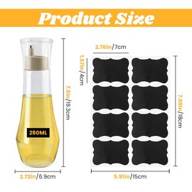 Mouthwash Dispenser for Bathroom, 8.8 oz Refillable Glass Mouth Wash Dispensers with Lid Cup Clear Small Mouthwash Container Bottle Holder for Bathroom & Kitchen Countertop