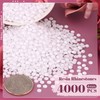 4000PCS 4mm Resin Rhinestones in Bulk (White), Bedazzling Flatback Crystals