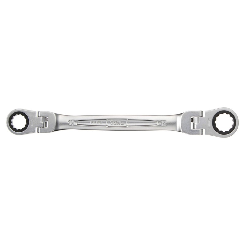TONE HPRMFW-1012 Double Head Ratchet Offset Wrench 0.4 x 0.5
