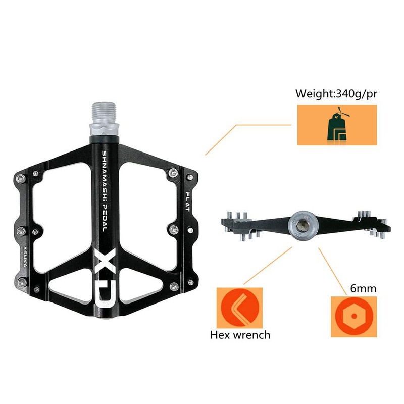 FrontStep General Aluminium Non-Slip Pedals Lightweight Bicycle Pedals with Cr-Mo