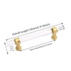 Peaha 10 Pack Acrylic Drawer Pulls Kitchen Cabinet Handle Brass
