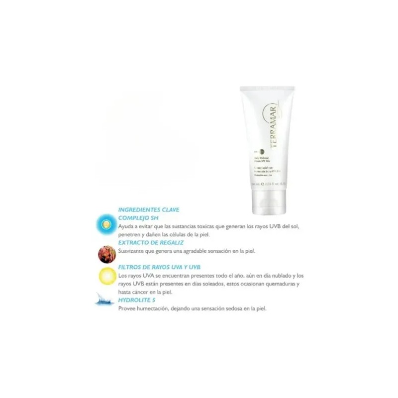 Crema Facial Con Proteccion Solar Fps 50 Uvb + Uva