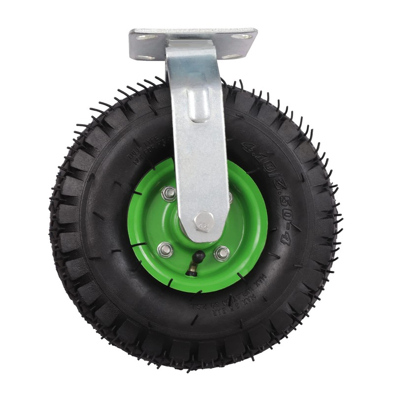 Pneumatic Swivel Caster w/Bolt on, 10inch Heavy Duty Air Tire