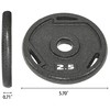 Fitvids Cast Iron 2-Inch Olympic Weight Plate for Strength Training