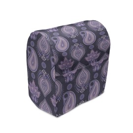 Ambesonne Paisley Stand Mixer Cover, Vintage Floral Eastern Pattern Inspired by Oriental Art, Kitchen Appliance Organizer Bag Cover with a Pocket, 6-8 Quarts, Eggplant Lavender