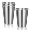 Modixun 4Pcs Premium Stainless Steel Cups, Stackable Pint Drinking Cups,