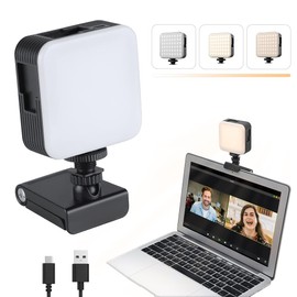 ORDRO SL-30 Video Conference Lighting, 2700K-6500K Bi-Color Brightness Dimmable, CRI ≥95 & 96 Lamp Beads Light with Clip for Video Conferencing with 3 Cold Shoe for Photography, Streaming, Vlogging