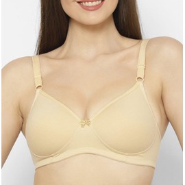 LUX-US Women's Wireless Bras No Underwire Push Up Bra Seamless Supportive Full Coverage Everyday Bras for Women (Beige) (US, Cup Band, B, 38, Beige)
