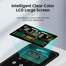 60A MPPT Solar Charge Controller,12V/24V/48V AUTO Solar Battery Regulator PV Max 250V for Sealed Lead Acid Gel and Lithium Battery (60A)