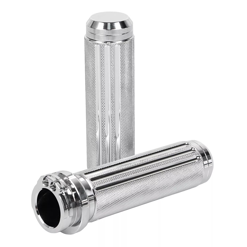 Unbranded Chrome 1" Handlebar Hand Grip For Harley Softail Dyna