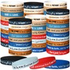 Bucherry 120 Pcs Rubber Bible Verse Bracelets Religious Silicone Christian
