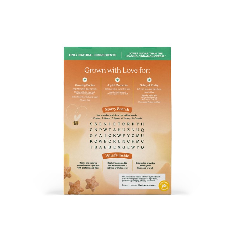 Love Grown Cinnastars Cereal, 7.5oz, 6-pack