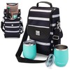 Savvy Outdoors Insulated Wine Tote Bag with Stemless Glasses &