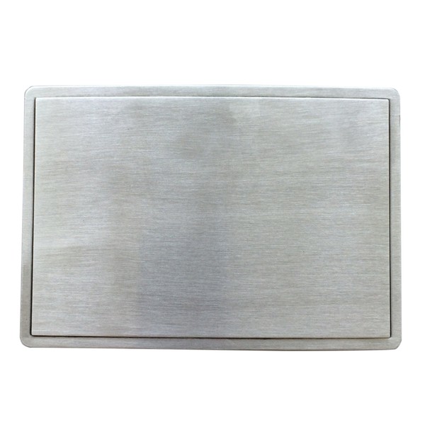 JEAN'S FRIEND Antique Brushed Silver Rectangle Blank Belt Buckle For