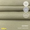 Cordless Roman Shades for Windows, 100% Blackout Linen Fabric Window