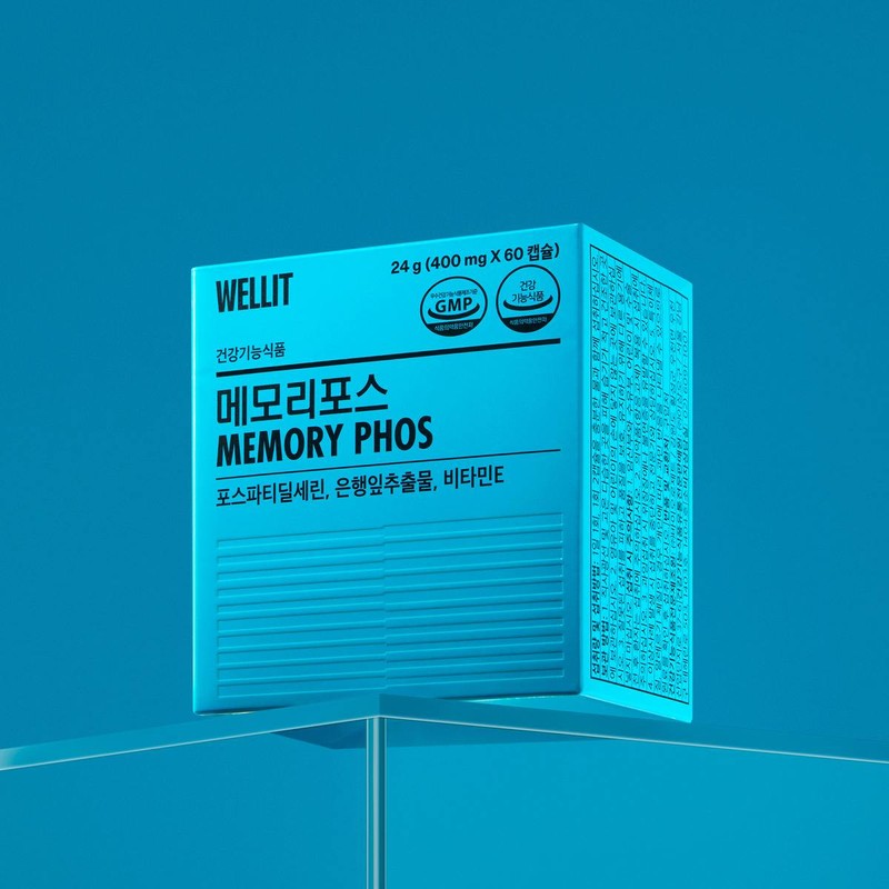 Wellet 웰릿 메모리포스 기억력 인지력 개선 은행잎추출물 항산화 30캡슐 1box
