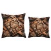 Whimsical Gingerbread House Kit Design Throw Pillow