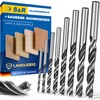 S&R - Wood Drill Bit Set - 8-Piece Twist Drill