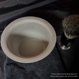 Vikings Blade Luxury Shaving Soap Bowl, Sandblasted Steel for Fast, Thick Lather, Unbreakable, Tactile Texture, Great for Most Pucks & Soaps (GRAND Chairman, 3.55” Diameter)