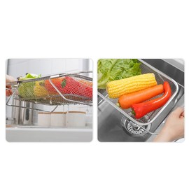 Sink Strainer Stainless Steel Expandable Strainer Basket Strainer with Fine Mesh Kitchen Sink Drain Sink Sink Fruit Vegetable