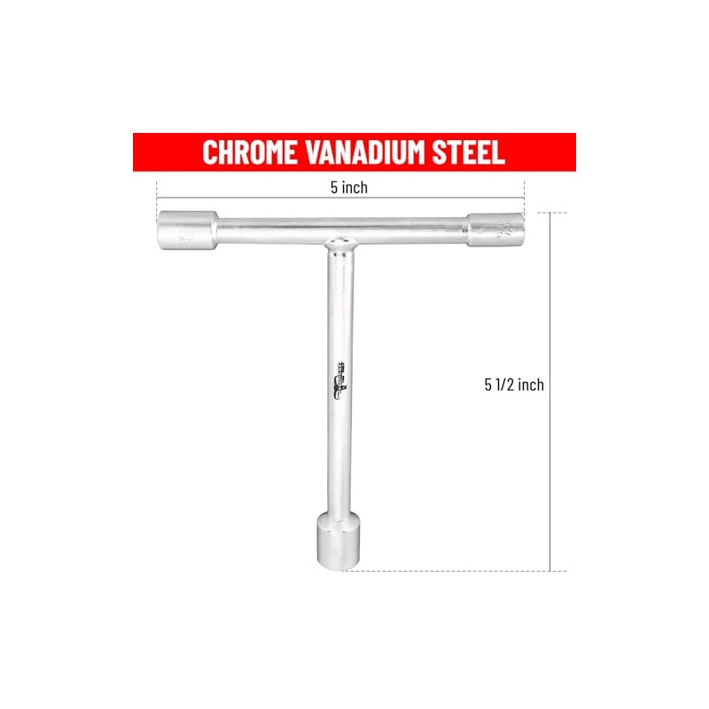Pit Posse PP2008 3 Way T-Handle Wrench Tool 8mm 10mm