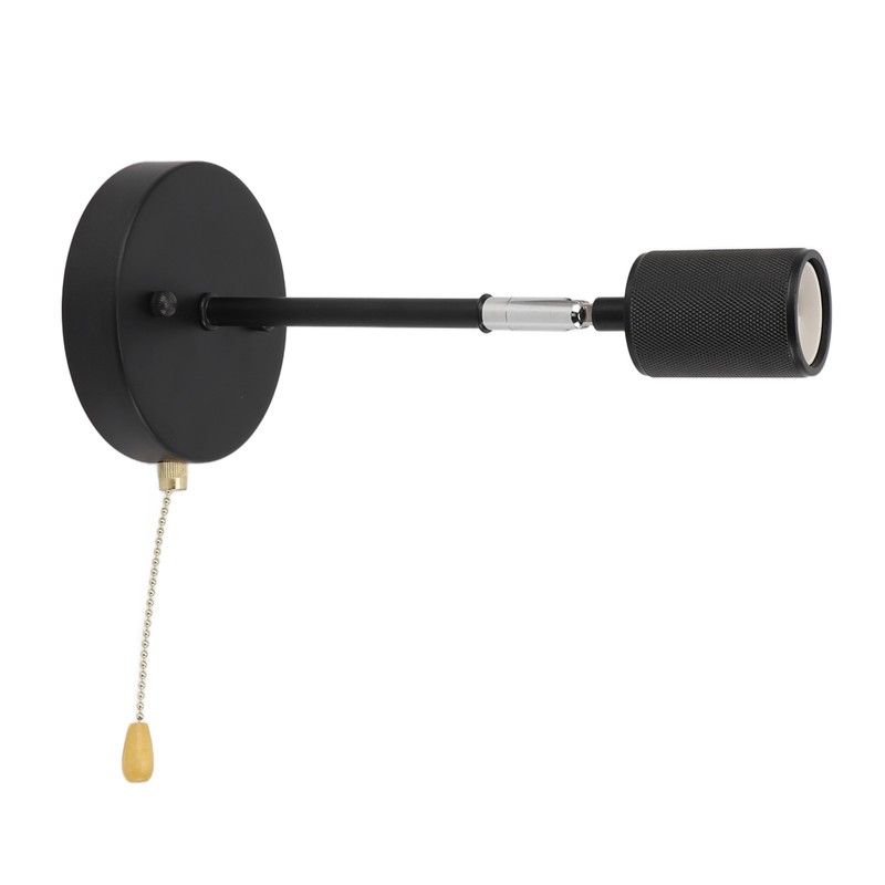 Rustic Wall Sconce Retro Pull Chain E26 Adjustable Up Down