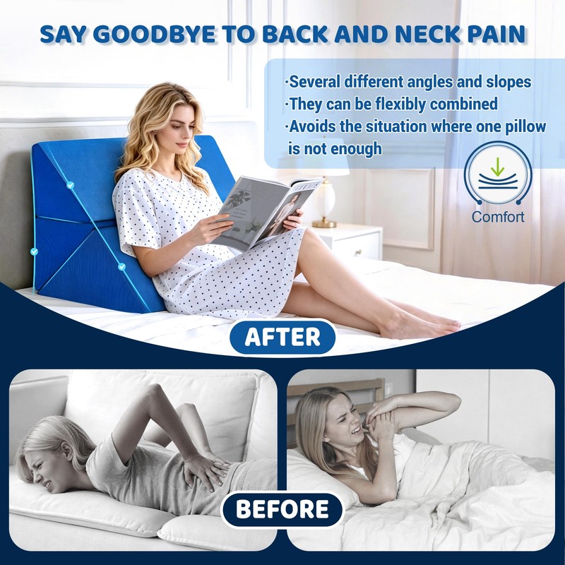 3 in 1 Positioning Wedge Pillow for Side Sleeping for