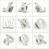 SELECOCO Letter Letter Lapel Pin Initial A to Z Silver