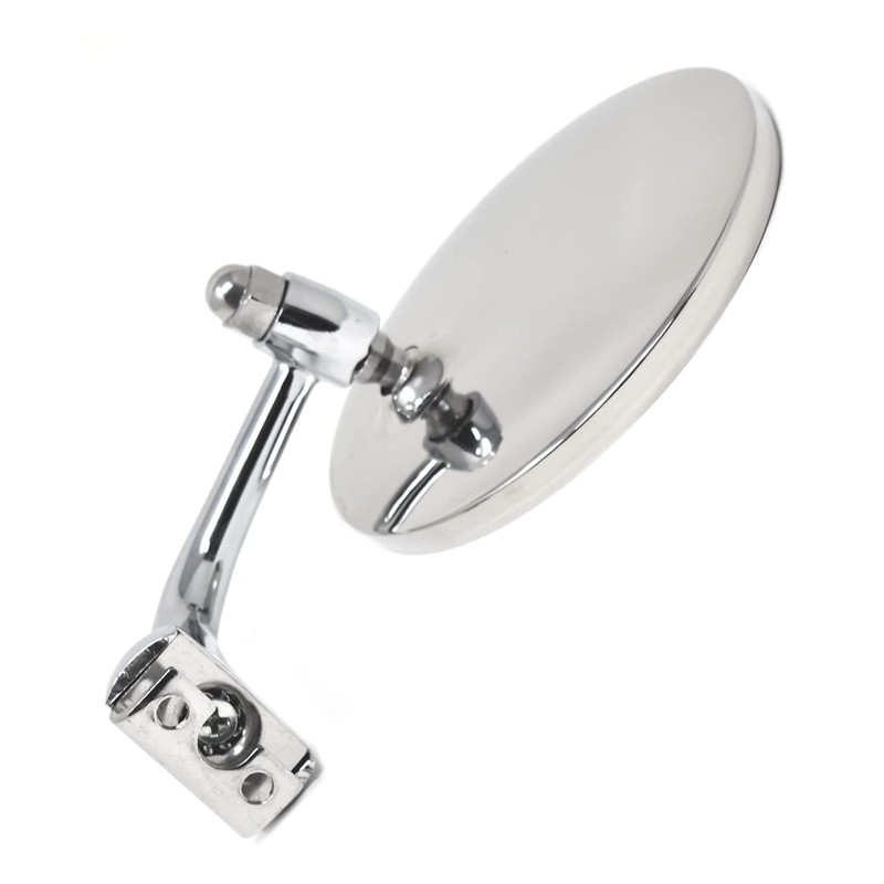 Peep Mirror 4 Inch With Curved Arm Driver Side Or