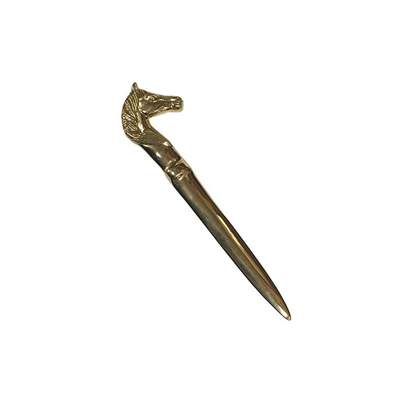 Schooner Bay Co. 6-1/4" Solid Polished Brass Horse Head Letter