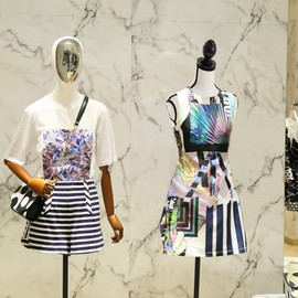 Mannequin Dress Form Female Dress Model Torso Display Mannequin Body 60-67 Inch Height Adjustable Tripod Stand (White)