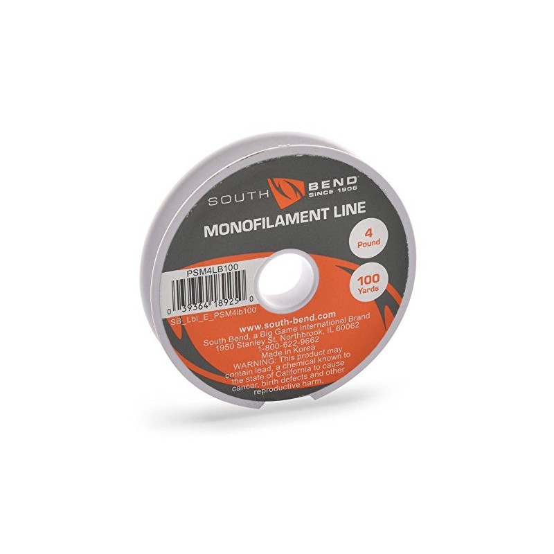 SouthBend Pony Spool PSM4LB100 Monofilament 4lb/100Yard Line