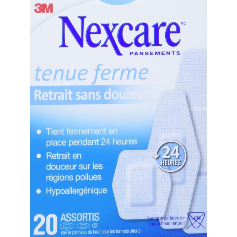 Nexcare Sensitive Skin Bandages, Pain-Free Removal, Assorted Sizes, 20 Count