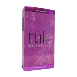 Túle Beauty Pack of 10 Microblades with Grip | .25mm 14 Curved Microblades with Signature Rubber Grip