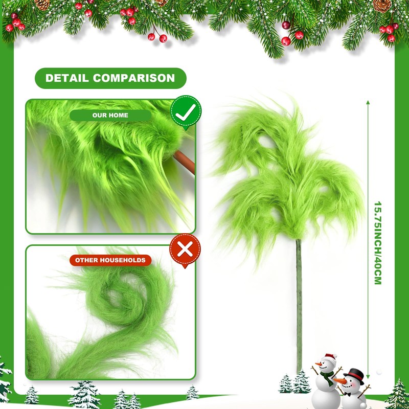 6 PCS Green Christmas Tree Decorations, 16 Inch Christmas Tree
