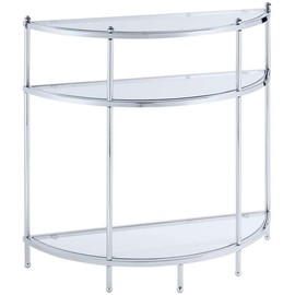 Convenience Concepts Royal Crest Entryway Table, Chrome / Glass