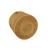 Handmade Cylinder Facial Tissue Box Holder, Woven Napkin Dispenser with
