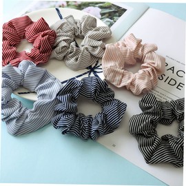 FOMIYES 6pcs Women's Hair Ties Stripes Stretch Ponytail Holders Stylish Elastic Hair Rope for Girls Ladies