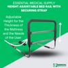 Essential Medical Supply Height Adjustable Hand Bed Rail with Attached
