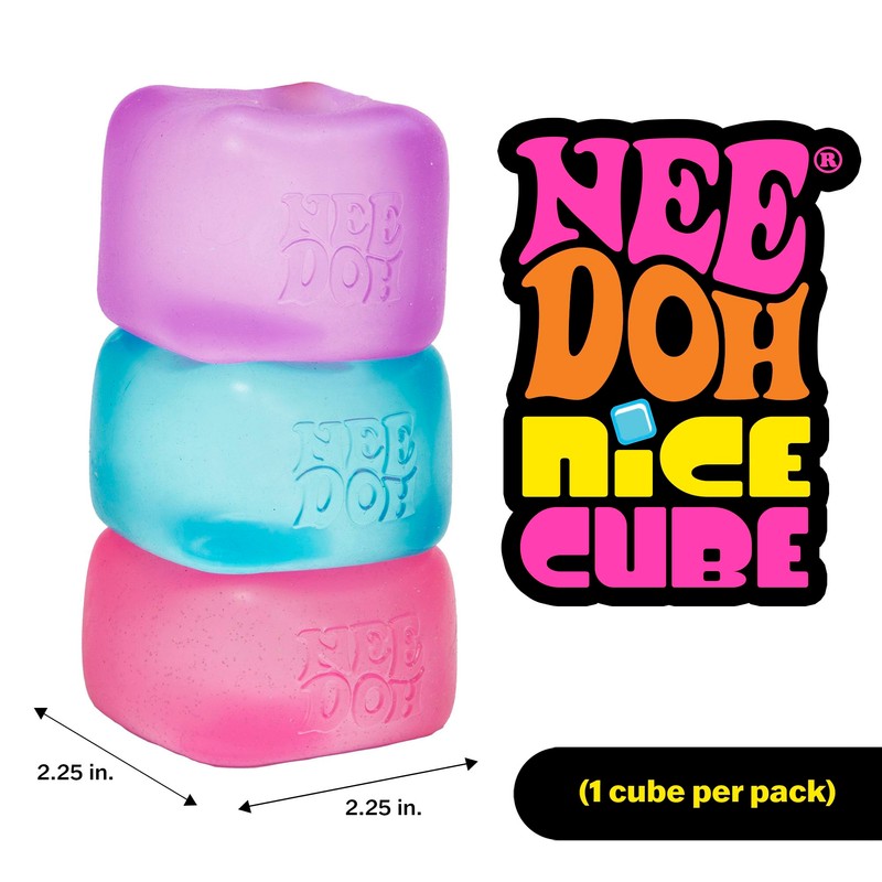 Schylling NeeDoh Nice Cube -Sensory Squeeze Toy with Super Solid