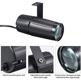 Lixada Pinspot - Lámpara LED de 10 W, mini haz de luz para iluminación para fiestas familiares, decoración del hogar, bar, club, pub, DJ, concierto, boda, color rojo